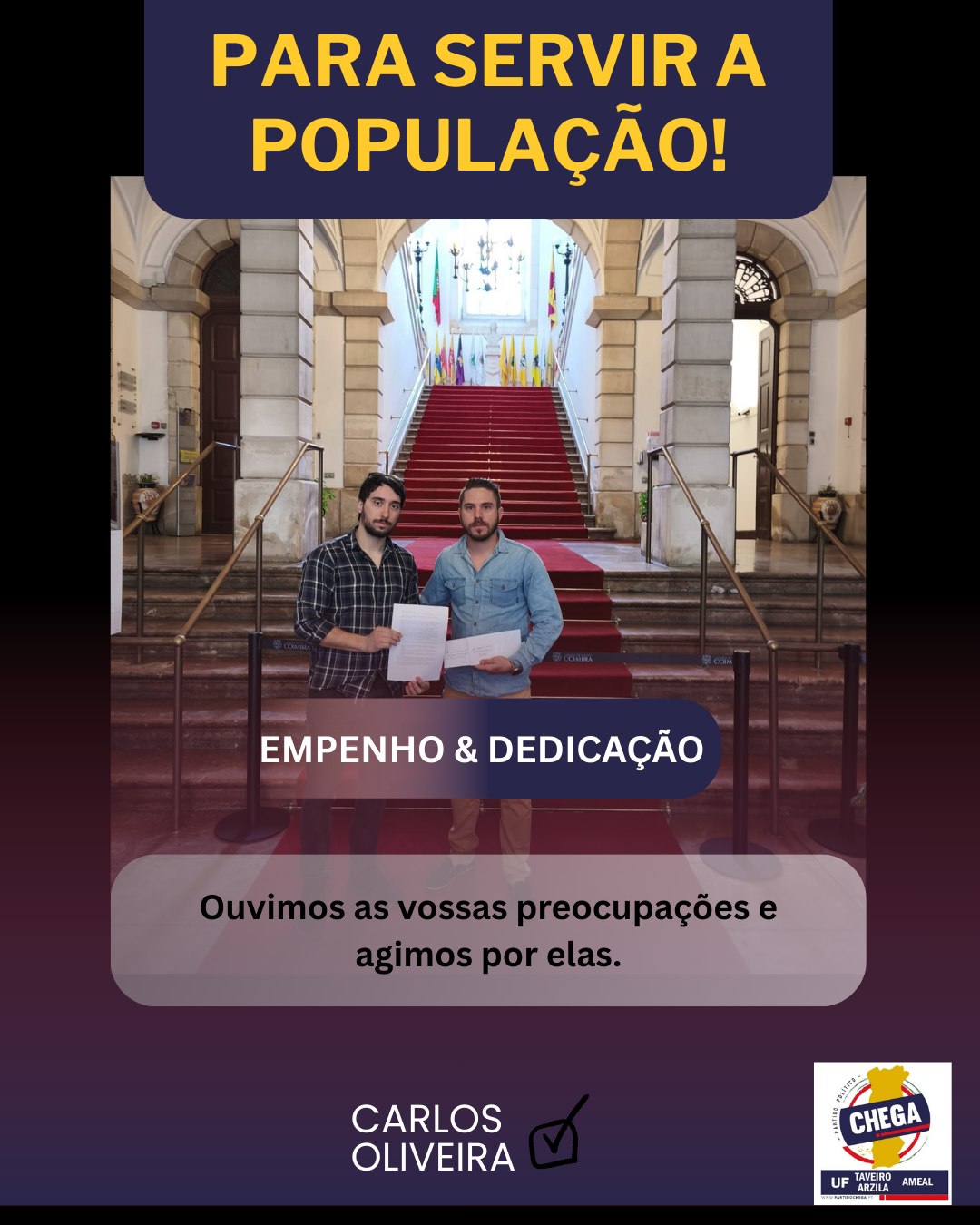 Entrega da carta sobre o bairro das Bicas
