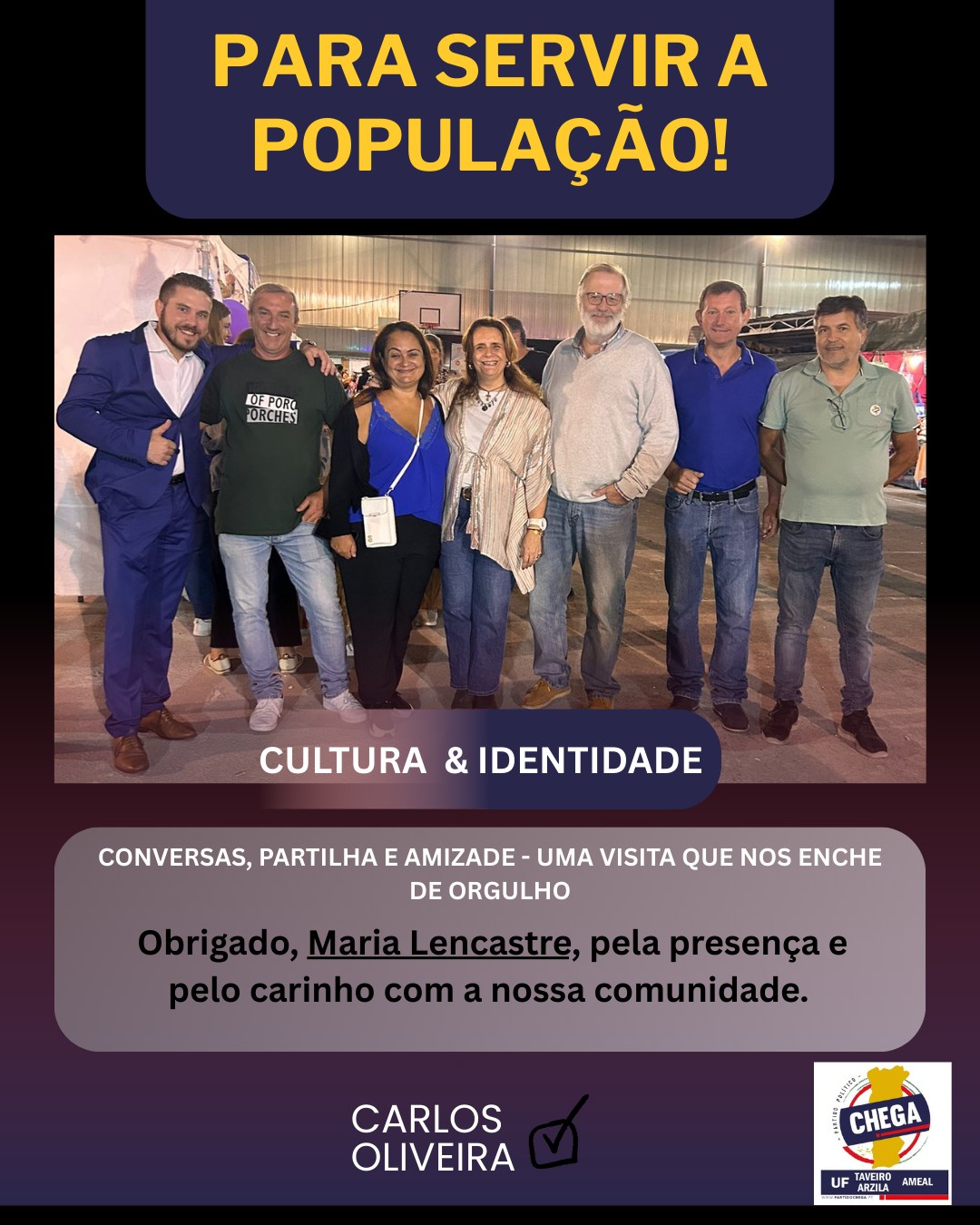 Visita de Maria Lencastre à nossa festa
