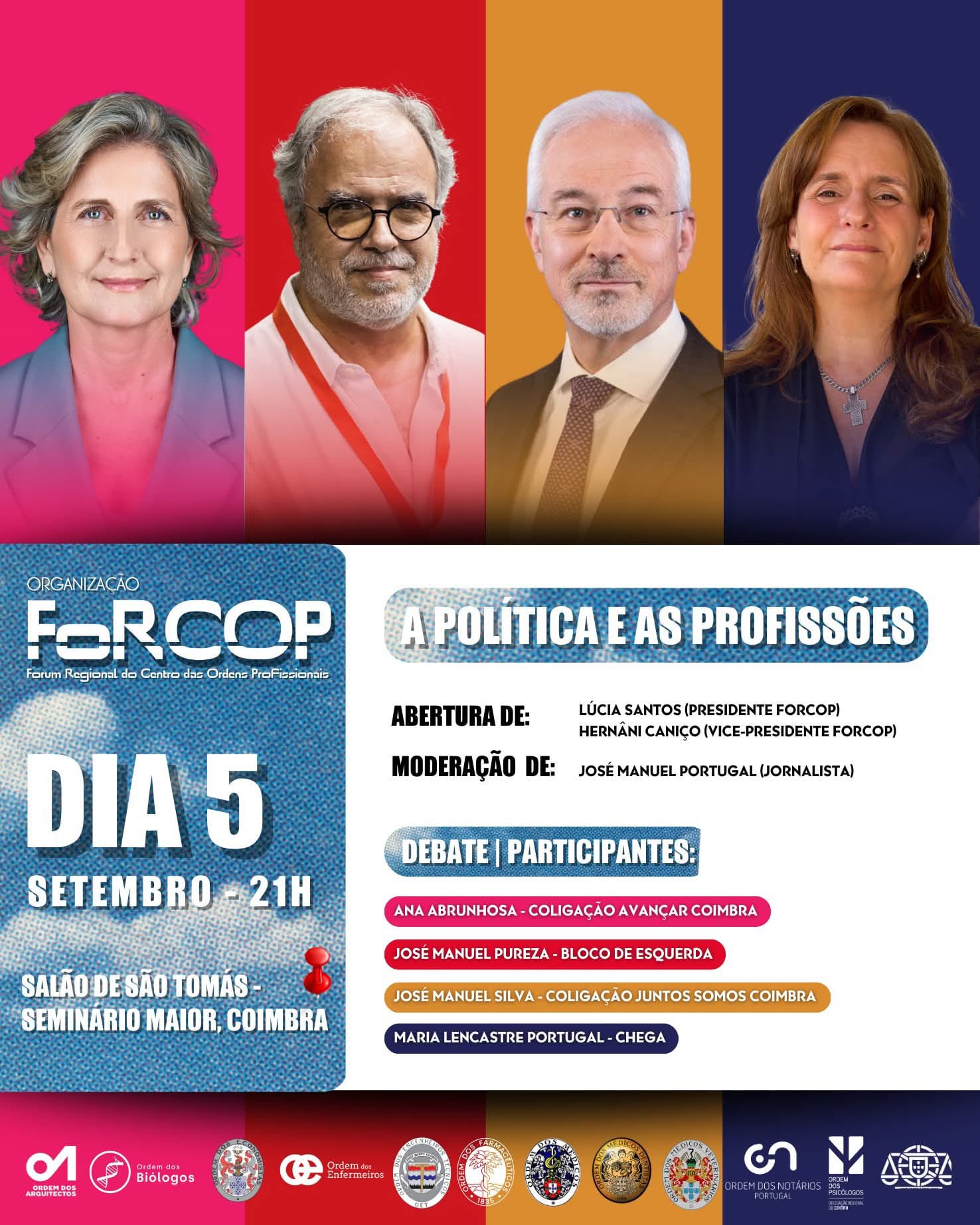 Debate Forcop - 5 de setembro, 21h00, Coimbra