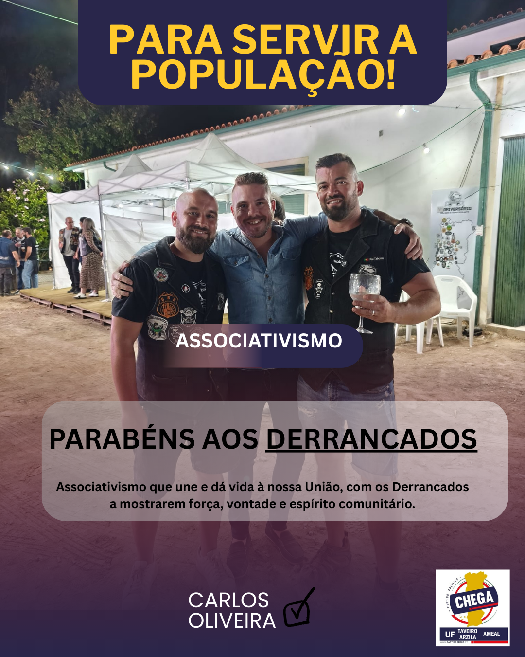 Presença na festa de aniversário dos Derrancados