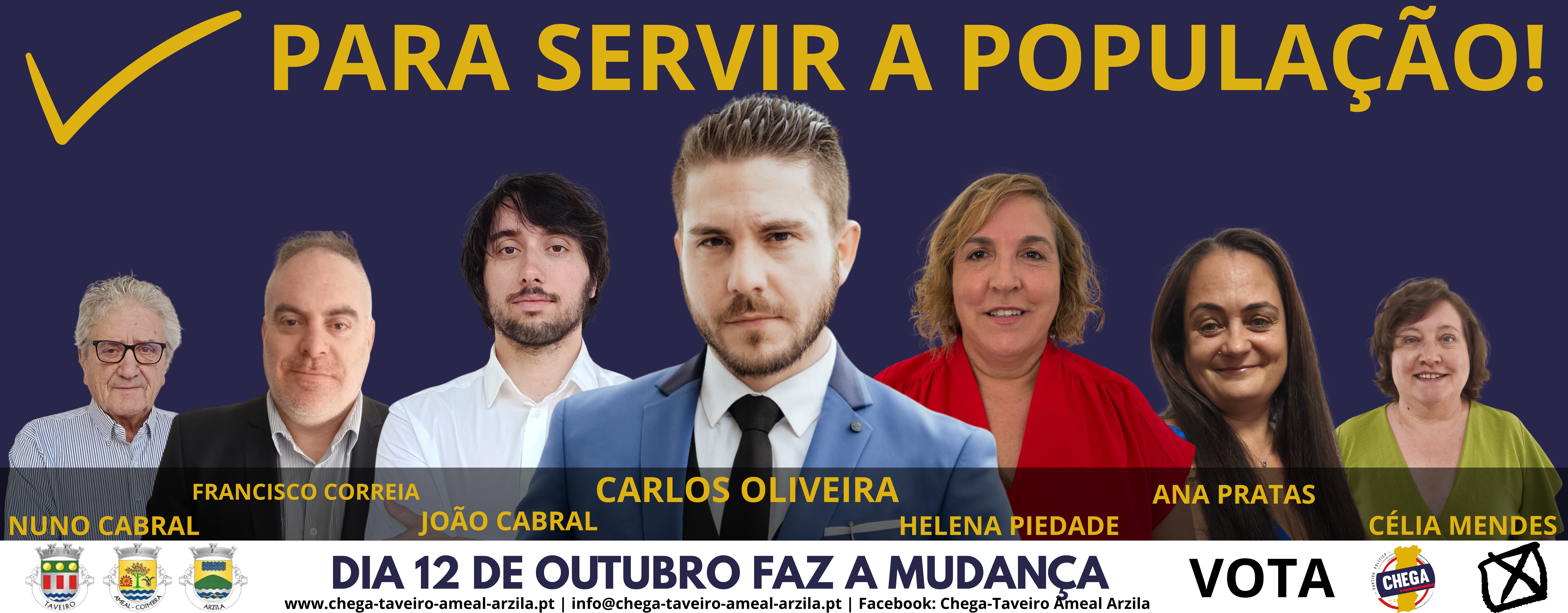 Banner da candidatura - Para Servir a População